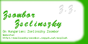 zsombor zselinszky business card